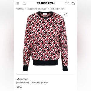 MONCLER jacquard logo crew neck